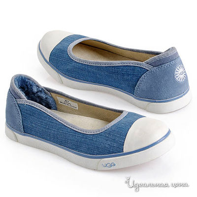 Балетки UGG, цвет цвет голубой