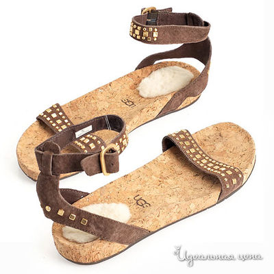Сандалии UGG, цвет цвет коричневый