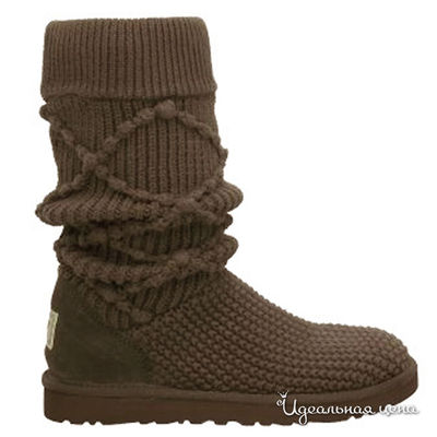 Сапоги UGG, цвет цвет темно-коричневый