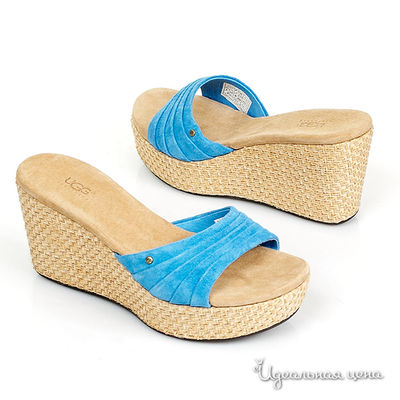 Босоножки UGG, цвет цвет голубой