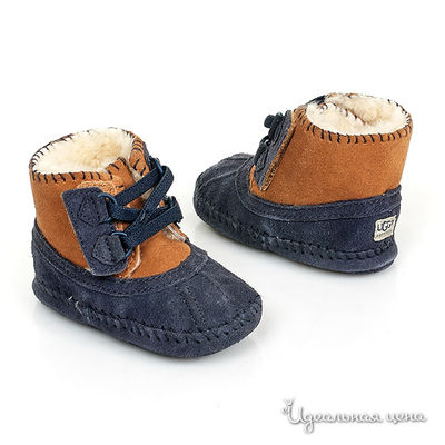 Пинетки UGG, цвет цвет морской волны / светло-коричневый