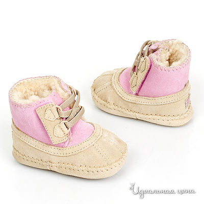 Пинетки UGG, цвет цвет песочный / розовый