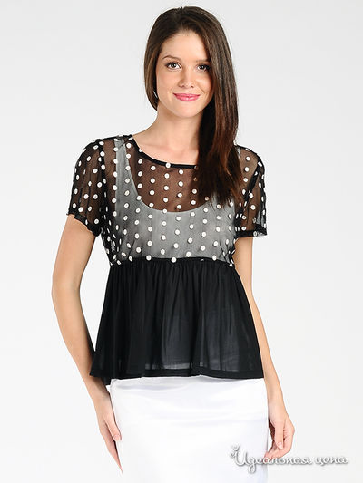 Блуза Eva Franco, цвет цвет черный / белый