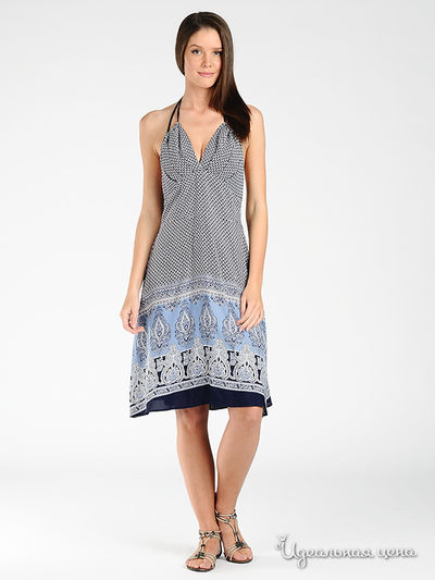 Платье Eva Franco, цвет цвет синий / белый / серый