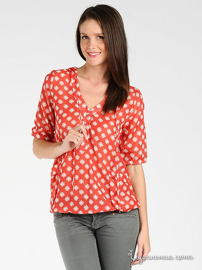 Блуза Eva Franco, цвет цвет красный / белый