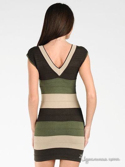 Платье WoW Couture женское, цвет коричневый / зеленый / серый