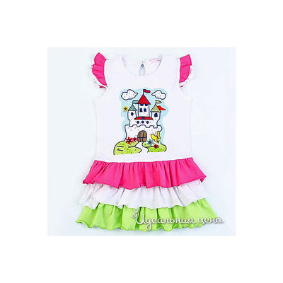 Платье Colabear, цвет цвет белый / розовый