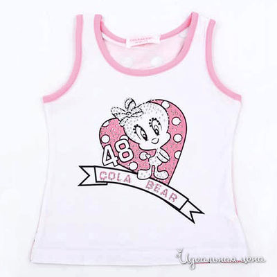 Майка Colabear, цвет цвет белый / розовый