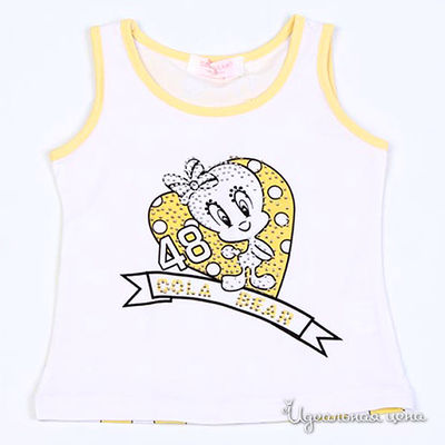 Майка Colabear, цвет цвет белый / желтый