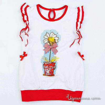 Туника Colabear, цвет цвет белый / красный