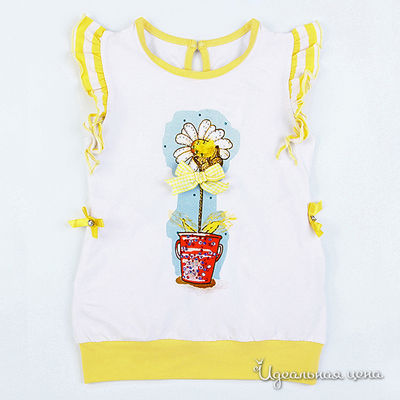 Туника Colabear, цвет цвет белый / желтый