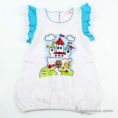 Платье Colabear, цвет цвет белый / голубой