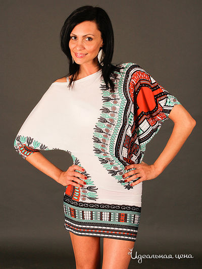 Платье Lusso, цвет цвет белый / мультиколор