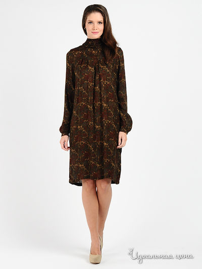 Платье Marlboro Classics, цвет цвет бордовый / зеленый / горчичный