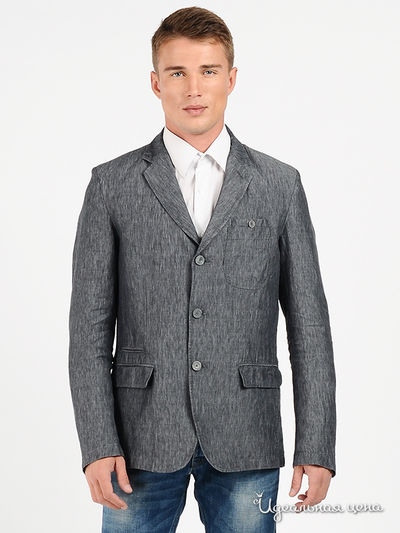 Пиджак Marlboro Classics, цвет цвет серо-синий