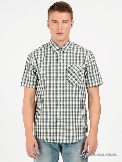 Рубашка Marlboro Classics, цвет цвет зеленый / серый / белый