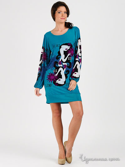 Платье Anastasia Tchir, цвет цвет бирюзовый