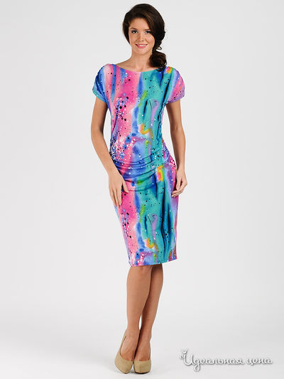 Платье Anastasia Tchir, цвет цвет розовый / бирюзовый