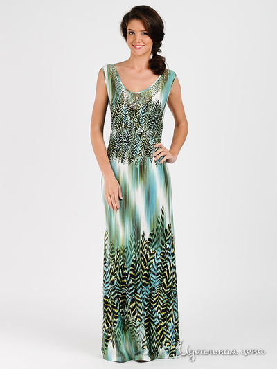 Платье Magnolica, цвет цвет зеленый / белый