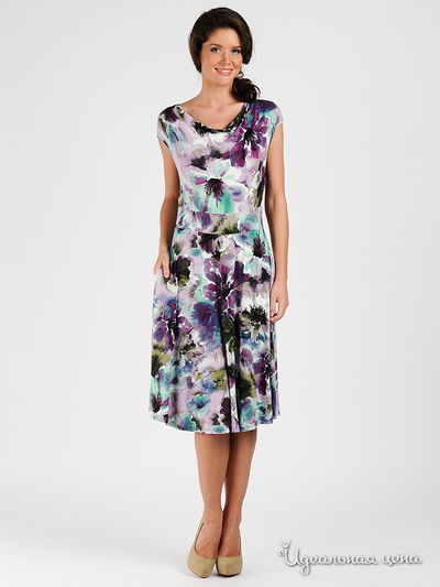 Платье Magnolica, цвет цвет сиреневый / зеленый