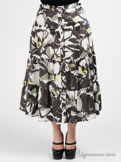 Юбка Valeria Lux, цвет цвет коричневый / зеленый