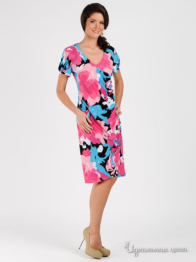 Платье Valeria Lux женское, цвет розовый / голубой