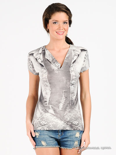 Блуза Valeria Lux, цвет цвет серый