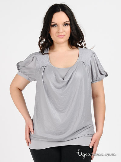 Блуза Valeria Lux, цвет цвет серый