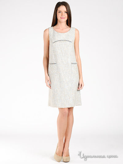 Платье Shipilova, цвет цвет бежевый / голубой