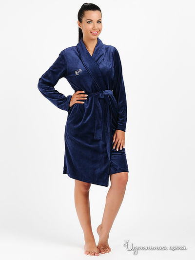 Халат Nic Club, цвет цвет темно-синий