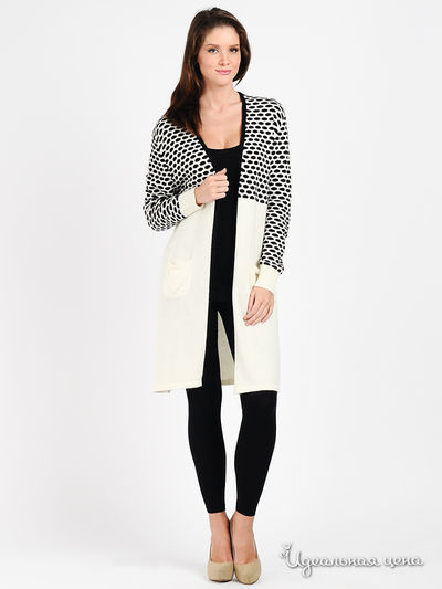 Кардиган ODE mai, цвет цвет кремовый / черный