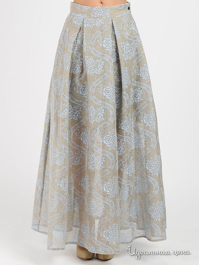 Юбка Adzhedo, цвет цвет бежевый / голубой