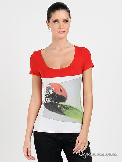 Футболка Adzhedo, цвет цвет красный / белый