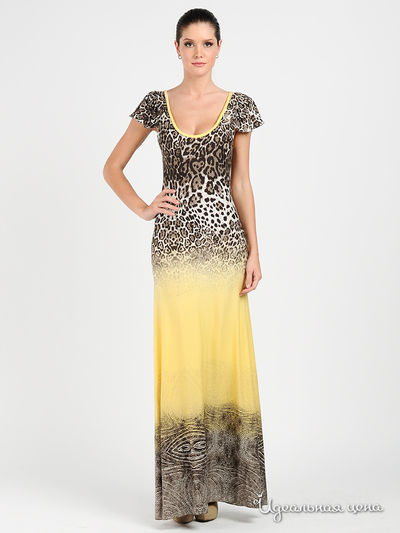 Платье Adzhedo, цвет цвет серый / белый / желтый