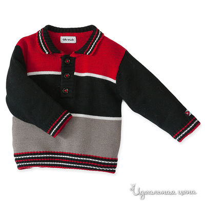 Поло Tutto piccolo, цвет цвет красный / черный / серый