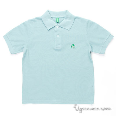 Поло Benetton Bambini, цвет цвет голубой