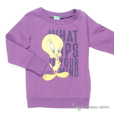 Толстовка Benetton Bambini, цвет цвет фиолетовый