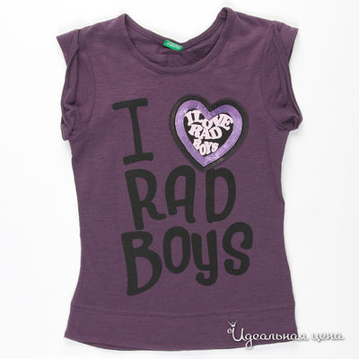 Футболка Benetton Bambini, цвет цвет фиолетовый