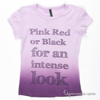 Футболка Benetton Bambini, цвет цвет сиреневый