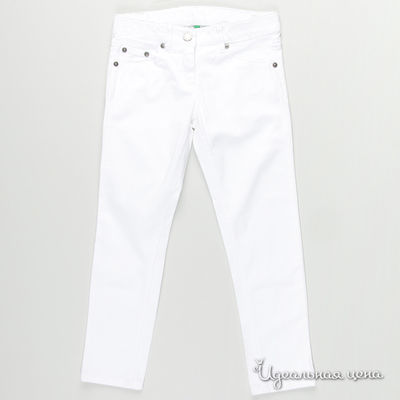Брюки Benetton Bambini, цвет цвет белый