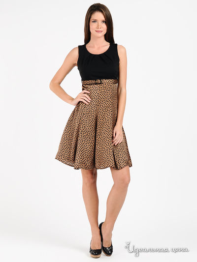 Платье Rinascimento, цвет цвет черный / светло-коричневый