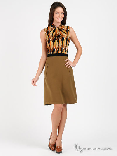 Платье Rinascimento, цвет цвет коричневый / оранжевый