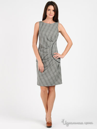 Платье Rinascimento, цвет цвет серый / принт клетка