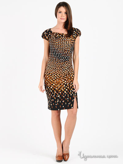 Платье Rinascimento, цвет цвет коричневый / рыжий / черный