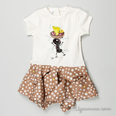 Платье Dodipetto, цвет цвет белый / коричневый