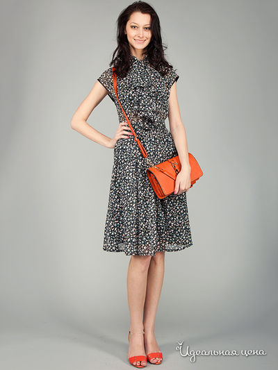 Платье May Be, цвет цвет черный / белый