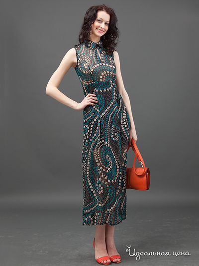 Платье May Be, цвет цвет черный / голубой