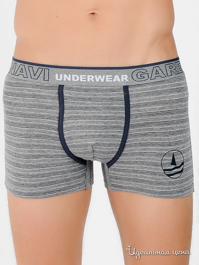 Трусы Navigare, цвет цвет серый меланж / принт полоска