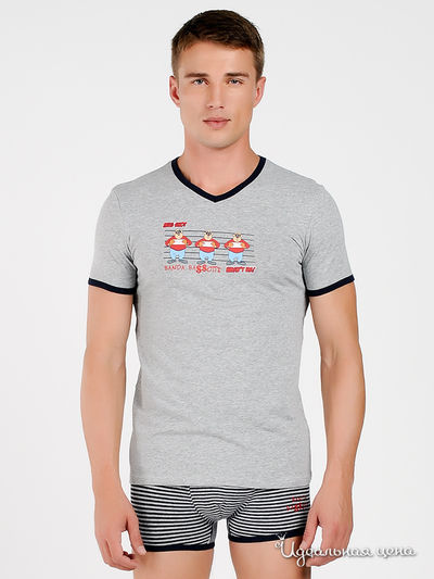 Комплект Navigare, цвет цвет серый меланж / темно-синий