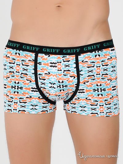 Трусы Griff, цвет цвет белый / бирюзовый / оранжевый